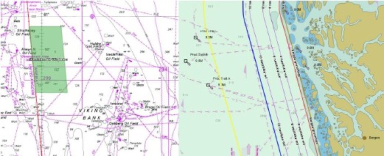 Kart av aktsomhetsområde etablert på Vikingbanken