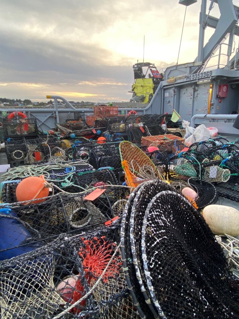 Beslag av teiner. Foto: Fiskeridirektoratet ©